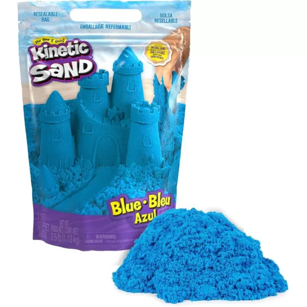 Kinetic Sand 25lbs Blue Play Sand Moldable Sensory Toys for Kids Resealable Bag Ages 3Blue