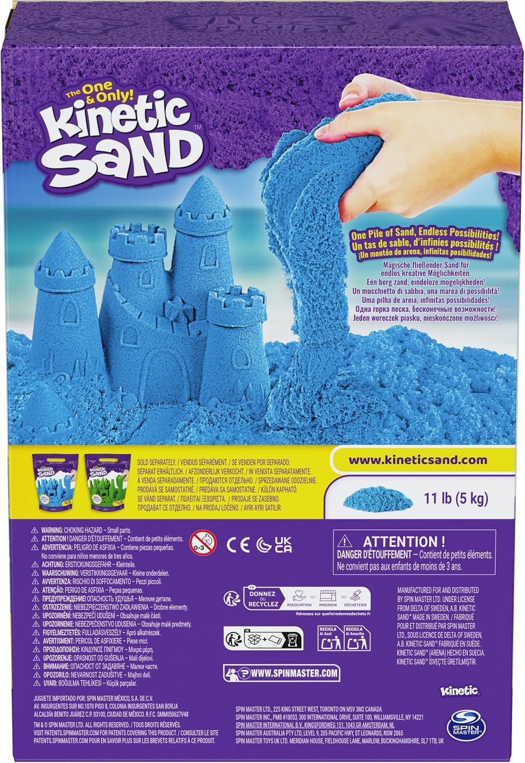 image:imageKinetic Sand 11lb Blue Mega Box Moldable Play Sand Sensory Toys Ages 3  Colorful Bulk Sand for Playsets Sensory Bins amp Classrooms Shape and Mold for OpenEnded Play Birthday Gifts for KidsBlue 11lb