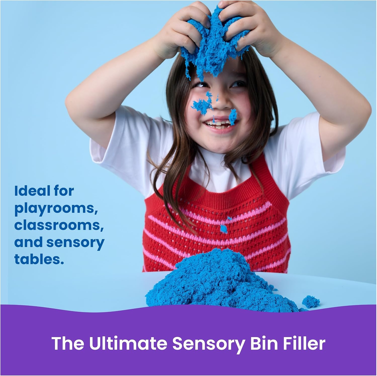 image:imageKinetic Sand 11lb Blue Mega Box Moldable Play Sand Sensory Toys Ages 3  Colorful Bulk Sand for Playsets Sensory Bins amp Classrooms Shape and Mold for OpenEnded Play Birthday Gifts for KidsBlue 11lb