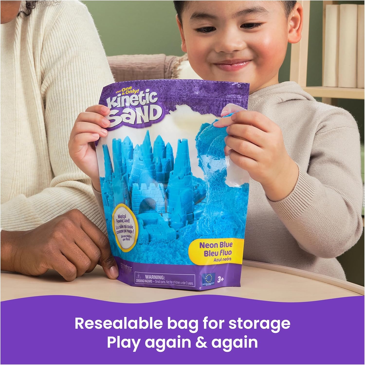image:imageKinetic Sand 11lb Blue Mega Box Moldable Play Sand Sensory Toys Ages 3  Colorful Bulk Sand for Playsets Sensory Bins amp Classrooms Shape and Mold for OpenEnded Play Birthday Gifts for KidsBlue