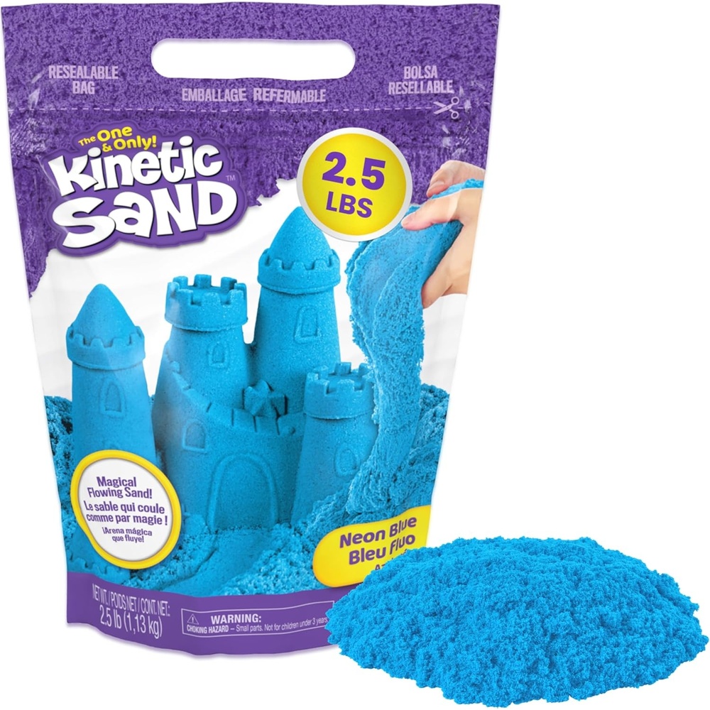 image:imageKinetic Sand 11lb Blue Mega Box Moldable Play Sand Sensory Toys Ages 3  Colorful Bulk Sand for Playsets Sensory Bins amp Classrooms Shape and Mold for OpenEnded Play Birthday Gifts for KidsBlue