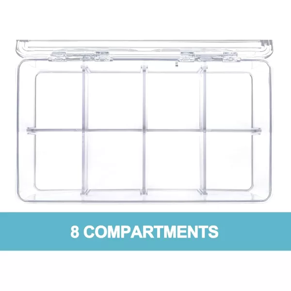 2 Pack Stackable Tea Bag Organizer Vtopmart Plastic Storage Box for Kitchen Pantry Cabinets and Countertops Holder Bags Coffee Sugar Packets Small Packets