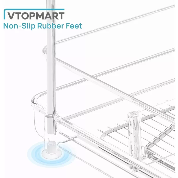 Vtopmart 4 Pack 2 Tier Bathroom Under Sink Organizers and Storage Clear Kitchen Pantry Organization Pull Out Medicine Cabinet Organizer with Movable Dividers