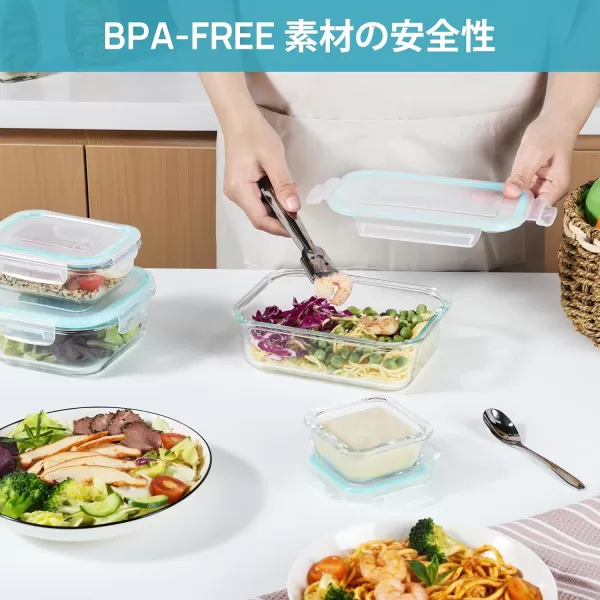 Vtopmart 8 Pack Glass Meal Prep Container with Lids Snapware Lunch Containers for Food Storage Airtight Kitchen Container for Leftover Microwave Oven Freezer and Dishwasher Safe BPA FreeGreen