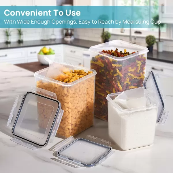 Vtopmart 10 PCS Flour and Sugar Storage Container Large Airtight Food Storage Containers with Lids for Kitchen Pantry Organization and Storage BPA Free Black