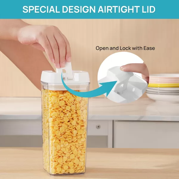 Vtopmart 14 PCS Airtight Food Storage Containers Set BPA Free Plastic Kitchen Pantry Organizer with Easy Lock Lids for Pasta Spaghetti Cereal Snack Flour Sugar Rice Organization Include 24 Labels