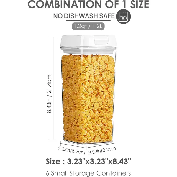 Vtopmart 4 PCS Airtight Food Storage Containers BPA Free Plastic Spaghetti Pasta Containers with Easy Lock Lids for Kitchen Pantry Organization and Storage Include 24 Labels 18L6