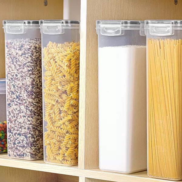 Vtopmart 4pc Airtight Pasta Storage Containers 28L BPA Free Black