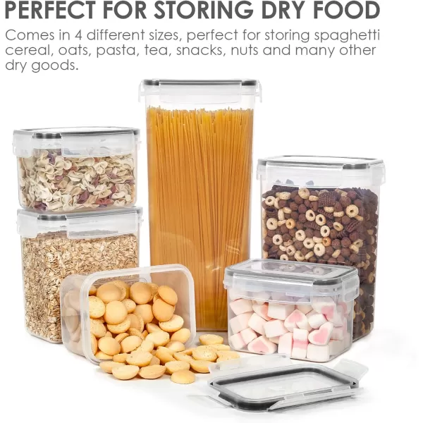 Vtopmart Airtight Food Storage Containers Set with Lids 15pcs BPA Free Plastic Dry Food Canisters for Kitchen Pantry Organization and Storage Dishwasher safeInclude 24 Labels BlueBlack