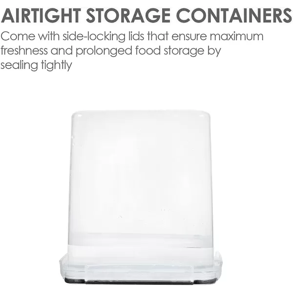 Vtopmart Large Food Storage Containers 52L  176oz 4 Pieces BPA Free Plastic Airtight Canisters for Flour Sugar Baking Supplies Rice with Lids 4 Measuring Cups and 24 Labels BlackBlack