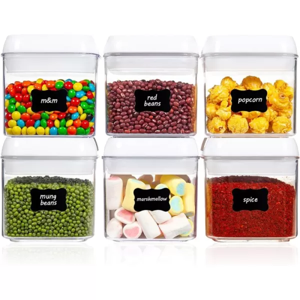 Vtopmart 4 PCS Airtight Food Storage Containers BPA Free Plastic Spaghetti Pasta Containers with Easy Lock Lids for Kitchen Pantry Organization and Storage Include 24 Labels 18L6