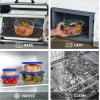 imageVtopmart 4 Pack Glass Bowls with Lids 1 2 4 7 Cup Food Storage Containers Meal Prep and Leftovers Keeper Lunch Container Microwave Dishwasher ampamp Freezer Safe