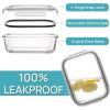 imageVtopmart 5 Pack 35oz Glass Food Storage Containers with Lids Airtight Reusable Meal Prep Lunch Container Set Safe for Oven Microwave Freezer and Dishwasher35oz