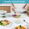 imageVtopmart 8 Pack Glass Food Storage Containers with Lids PinkGreen