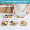 imageVtopmart 8 Pack Glass Food Storage Containers with Lids PinkGreen