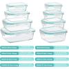 imageVtopmart 8 Pack Glass Food Storage Containers with Lids PinkGreen