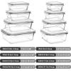 imageVtopmart 8 Pack Glass Food Storage Containers with Lids PinkGrey