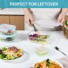 imageVtopmart 8 Pack Glass Food Storage Containers with Lids PinkMulticolors