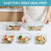 imageVtopmart 8 Pack Glass Food Storage Containers with Lids PinkMulticolors