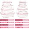 imageVtopmart 8 Pack Glass Food Storage Containers with Lids PinkPink