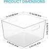 imageVtopmart 8 Pack Extra Large Clear Plastic Storage Bins11x11 Cube Acrylic Organizer Square Containers with Handle for PantryClosetLaundryRoomKitchenBathroomUnderSink Organization8