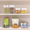 imageVtopmart 8 Pack Food Storage Organizer Bins Clear Plastic Bins for Pantry Kitchen Fridge Cabinet Organization and Storage 4 Compartment Holder for Packets Snacks Pouches Spice Packets