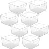 imageVtopmart 8 Pack Extra Large Clear Plastic Storage Bins11x11 Cube Acrylic Organizer Square Containers with Handle for PantryClosetLaundryRoomKitchenBathroomUnderSink Organization8