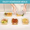 imageVtopmart 10Pack 35oz Glass Food Storage Containers with Lids Meal Prep Containers Airtight Lunch Containers with Snap Locking Lids for Microwave Oven Freezer and Dishwasher10pack 35oz