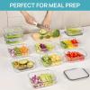 imageVtopmart 10Pack 35oz Glass Food Storage Containers with Lids Meal Prep Containers Airtight Lunch Containers with Snap Locking Lids for Microwave Oven Freezer and Dishwasher10pack 35oz