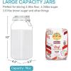 imageVtopmart 34oz Glass Food Storage Jars with Airtight Clamp Lids 3 Pack Kitchen Canisters for Flour Cereal Coffee Pasta and Canning Square Mason Jar with 8 Chalkboard Labels3pack78ozSquare