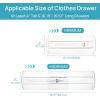 imageVtopmart 4 Pack Drawer Dividers for Clothes 4quot High 102quot166quot Adjustable Expandable Dresser Drawer Organizer Clear Plastic Separators for Dresser Baby Clothing Underwear Cosmetic Toiletries12