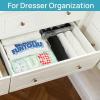 imageVtopmart 4 Pack Drawer Dividers for Clothes 4quot High 102quot166quot Adjustable Expandable Dresser Drawer Organizer Clear Plastic Separators for Dresser Baby Clothing Underwear Cosmetic Toiletries14
