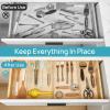 imageVtopmart 4 Pack Drawer Dividers for Clothes 4quot High 102quot166quot Adjustable Expandable Dresser Drawer Organizer Clear Plastic Separators for Dresser Baby Clothing Underwear Cosmetic Toiletries4