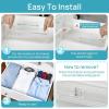 imageVtopmart 4 Pack Drawer Dividers for Clothes 4quot High 102quot166quot Adjustable Expandable Dresser Drawer Organizer Clear Plastic Separators for Dresser Baby Clothing Underwear Cosmetic Toiletries12