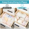 imageVtopmart 4 Pack Drawer Dividers for Clothes 4quot High 102quot166quot Adjustable Expandable Dresser Drawer Organizer Clear Plastic Separators for Dresser Baby Clothing Underwear Cosmetic Toiletries14