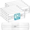 imageVtopmart 4 Pack Drawer Dividers for Clothes 4quot High 102quot166quot Adjustable Expandable Dresser Drawer Organizer Clear Plastic Separators for Dresser Baby Clothing Underwear Cosmetic Toiletries12