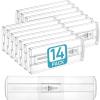 imageVtopmart 4 Pack Drawer Dividers for Clothes 4quot High 102quot166quot Adjustable Expandable Dresser Drawer Organizer Clear Plastic Separators for Dresser Baby Clothing Underwear Cosmetic Toiletries14