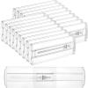 imageVtopmart 4 Pack Drawer Dividers for Clothes 4quot High 102quot166quot Adjustable Expandable Dresser Drawer Organizer Clear Plastic Separators for Dresser Baby Clothing Underwear Cosmetic Toiletries18