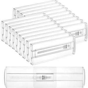 imageVtopmart 4 Pack Drawer Dividers for Clothes 4quot High 102quot166quot Adjustable Expandable Dresser Drawer Organizer Clear Plastic Separators for Dresser Baby Clothing Underwear Cosmetic Toiletries18