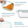 imageVtopmart 122oz50oz Large Glass Food Storage Containers with Airtight Lids Big Glass Containers for Roasting Chicken Baking Casseroles Food Storage Meal Prep Fruits Thanksgiving Meals BPAFree