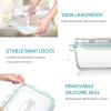 imageVtopmart 220oz ampamp 764oz Extra Large Glass Storage Containers Set Meal Prep Food Container Sets with Snap Airtight Lids for Roasting Turkey Rotisserie Chicken Baking Watermelon Storage BPA Free