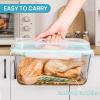 imageVtopmart 220oz ampamp 764oz Extra Large Glass Storage Containers Set Meal Prep Food Container Sets with Snap Airtight Lids for Roasting Turkey Rotisserie Chicken Baking Watermelon Storage BPA Free
