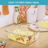 imageVtopmart 2Pack 2260ml 764oz Large Glass Storage Containers with Lids Meal Prep Food Container Set with Snap Airtight Lid for Baking Microwave Oven Leak Proof for Freezer Dishwasher GreyGreen