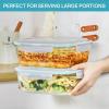 imageVtopmart 2Pack 2260ml 764oz Large Glass Storage Containers with Lids Meal Prep Food Container Set with Snap Airtight Lid for Baking Microwave Oven Leak Proof for Freezer Dishwasher GreyGreen