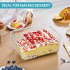 imageVtopmart 65L 220oz 275cup Extra Large Glass Food Storage Containers with Snap Airtight Lids for Roasting Turkey Rotisserie Chicken Baking Watermelon Storage BPA Free Oven Safe Dishwasher