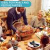 imageVtopmart 65L 220oz 275cup Extra Large Glass Food Storage Containers with Snap Airtight Lids for Roasting Turkey Rotisserie Chicken Baking Watermelon Storage BPA Free Oven Safe Dishwasher