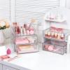 imageVtopmart 3 Tier Clear Makeup Organizer with Drawer Cosmetic Storage for Dresser Countertop and Bathroom Vanity Beauty Holder for Lipstick Brush Skincare5 Tier