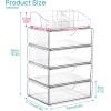 imageVtopmart 3 Tier Clear Makeup Organizer with Drawer Cosmetic Storage for Dresser Countertop and Bathroom Vanity Beauty Holder for Lipstick Brush Skincare5 Tier