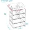imageVtopmart 3 Tier Clear Makeup Organizer with Drawer Cosmetic Storage for Dresser Countertop and Bathroom Vanity Beauty Holder for Lipstick Brush Skincare5 Tier 2 Sizes Drawer