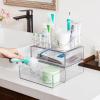 imageVtopmart 3 Tier Clear Makeup Organizer with Drawer Cosmetic Storage for Dresser Countertop and Bathroom Vanity Beauty Holder for Lipstick Brush Skincare3 Tier